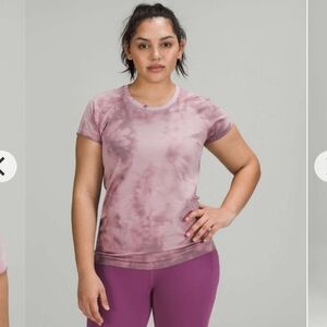 Lululemon Swiftly Tech Short-sleeve Shirt 2.0 In Marble Dye Vintage Plum